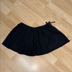 Jacques Moret 8/10 Black Dance Wrap Skirt Sheer Ballet Cover